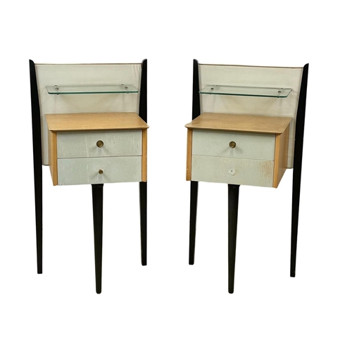 961 - A pair of Mid Century bedsides by Limelight. 46 x 36 x 89cm