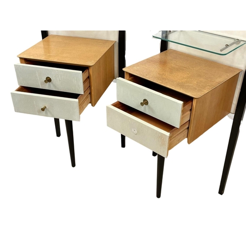 961 - A pair of Mid Century bedsides by Limelight. 46 x 36 x 89cm