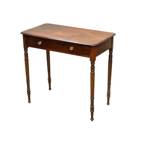 995 - A Victorian mahogany console table with drawer. 80 x 44 x 74cm