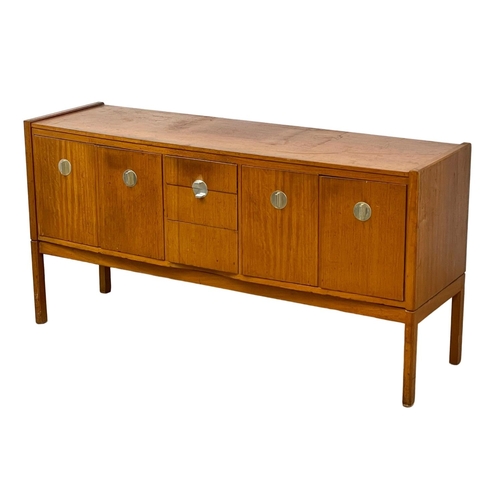 916 - A Mid Century teak sideboard, with chrome handles. 156 x 47 x 78cm.