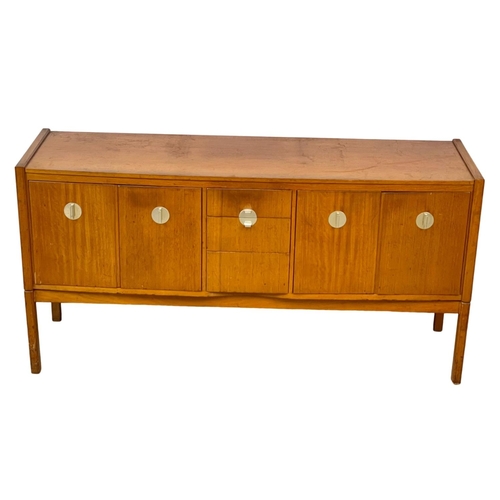 916 - A Mid Century teak sideboard, with chrome handles. 156 x 47 x 78cm.