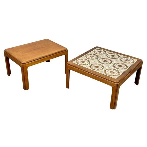 917 - 2 G-Plan Mid Century teak coffee tables, designed by Leslie Dandy. Largest 72 x 72 x 37cm