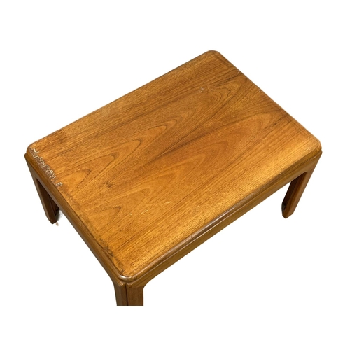 917 - 2 G-Plan Mid Century teak coffee tables, designed by Leslie Dandy. Largest 72 x 72 x 37cm