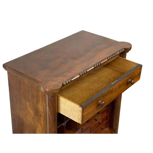 879 - A Victorian mahogany escritoire with 5 drawers. Circa 1850. 66 x 35 x 136.5cm