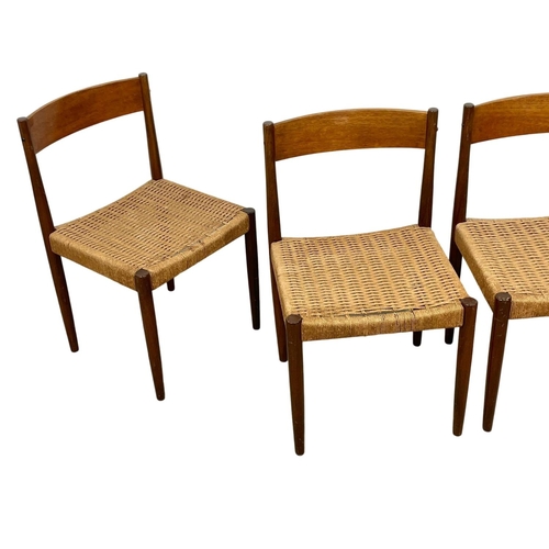 889 - A set of 4 excellent quality Danish Frem Rojle Mid Century teak chairs, designed by Poul M Volther. ... 