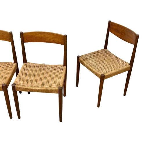 889 - A set of 4 excellent quality Danish Frem Rojle Mid Century teak chairs, designed by Poul M Volther. ... 