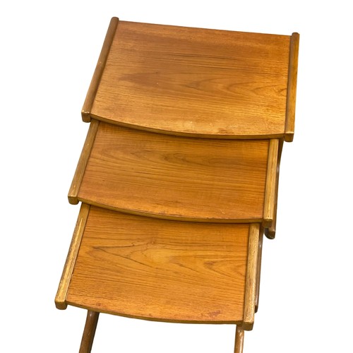 966 - A Mid Century teak nest of tables.