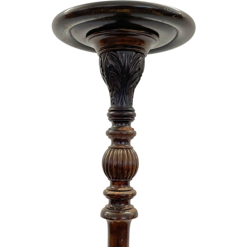 1072 - A tall mahogany jardiniere stand