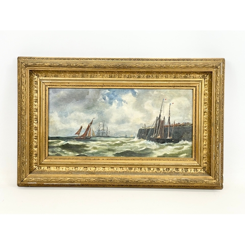 16 - A 19th century ornate gilt framed oil painting. 48 x 30.5cm including frame.