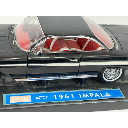137 - A good quality Sun Star model car. 1961 Impala. 34cm