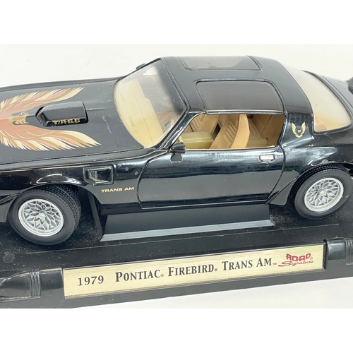 139 - A good quality model car. 1979 Pontiac Firebird Trans AM. Road Signature. 35cm