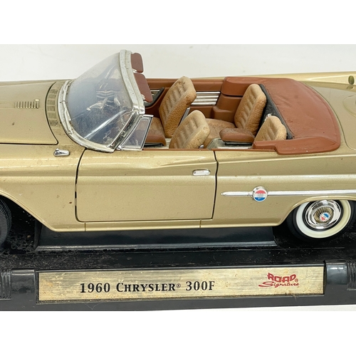 143 - A good quality model car. 1960 Chrysler 300F. Road Signature. 35cm