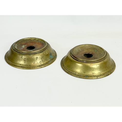 88 - A pair of vintage brass pub ashtrays. 20cm
