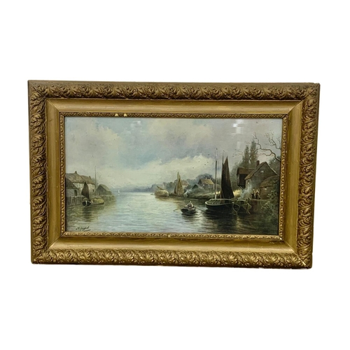 99 - A late 19th century gilt framed print. 59 x 38cm