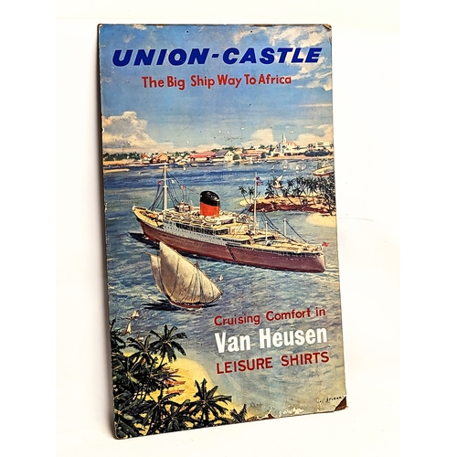 109 - An original vintage Union-Castle advertising poster. 63x102.5cm