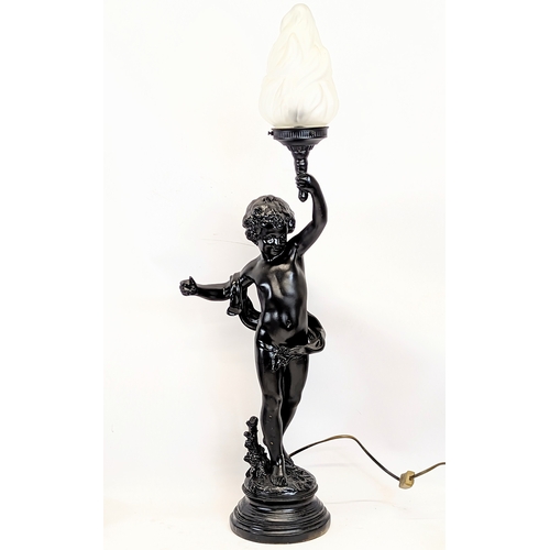 274 - A large figure table lamp. 87.5cm