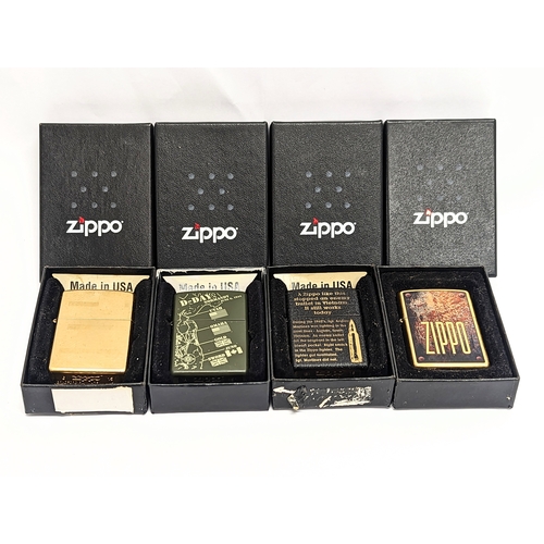 234 - 4 Zippo lights in boxes