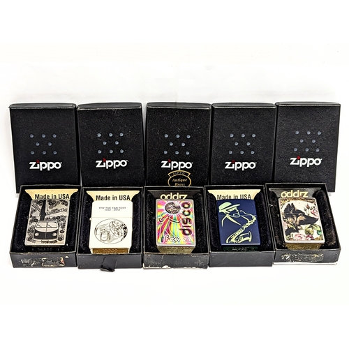 240 - 5 Zippo lighters in boxes