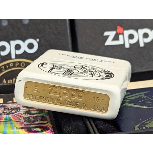 240 - 5 Zippo lighters in boxes