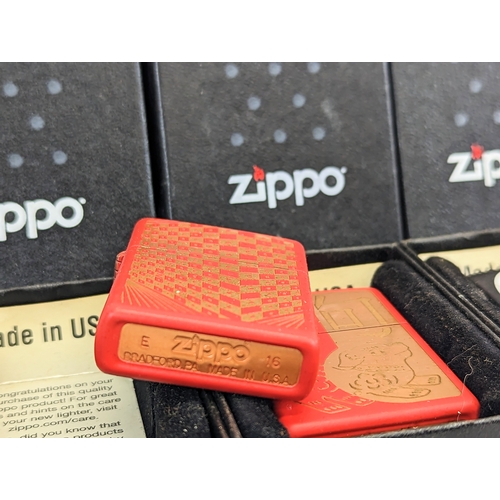 241 - 4 Zippo lighters in boxes