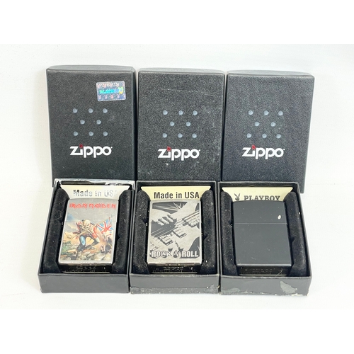 242 - 3 Zippo Lighters in boxes.