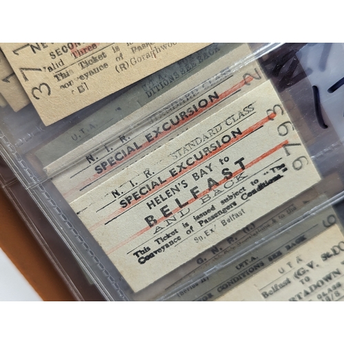 120 - A collection of early 20th century Northern Irish railway train tickets. 109 in total.