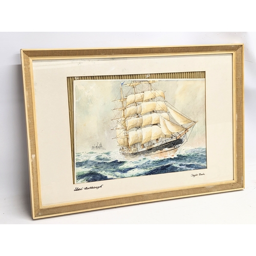 247 - A large watercolour. Lord Castlereagh signed Taylor E.  81x55.5cm with frame, 52x37cm without frame.