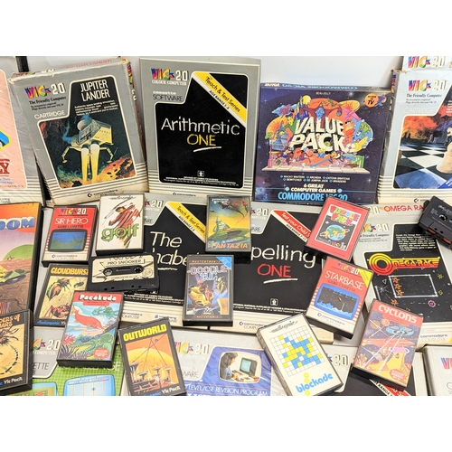 196H - A quantity of vintage Commodore games, etc.