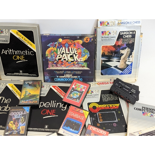 196H - A quantity of vintage Commodore games, etc.