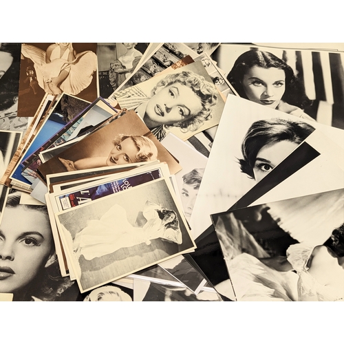 251 - A large quantity of postcards, photographs, pamphlets of actresses from The Golden Age of Hollywood,... 