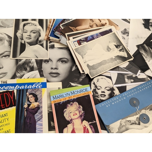 251 - A large quantity of postcards, photographs, pamphlets of actresses from The Golden Age of Hollywood,... 