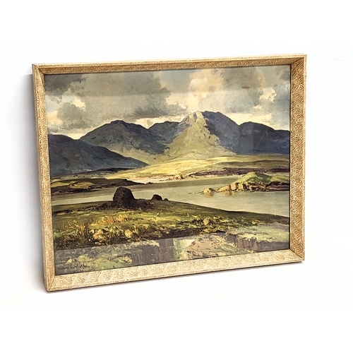 282 - Maurice C. Wilks print of Connemara, County Galway. 62.5x49.5cm including frame.