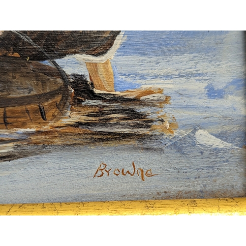 288 - An oil painting signed Browne