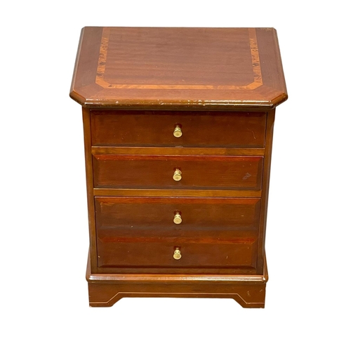 57 - A small inlaid mahogany chest of drawers. 43 x 33 x 55cm