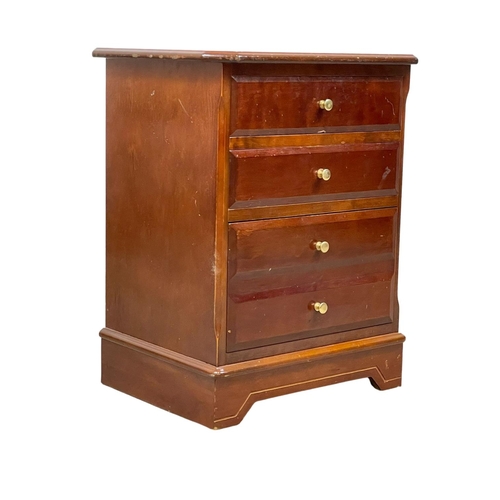 57 - A small inlaid mahogany chest of drawers. 43 x 33 x 55cm
