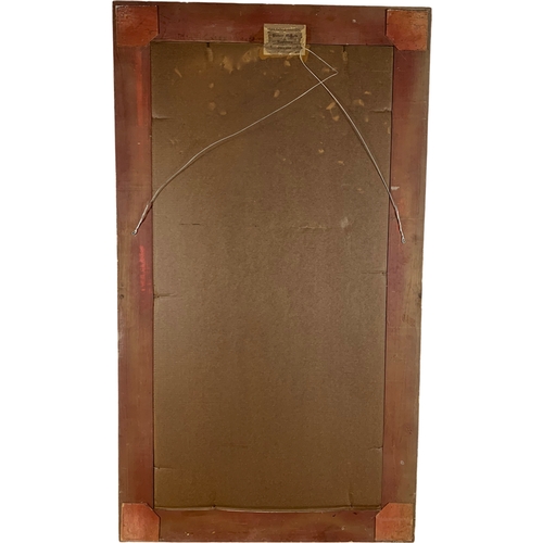 1040 - A large ornate gilt framed mirror. Carvers and Gilders. 80 x 141.5cm