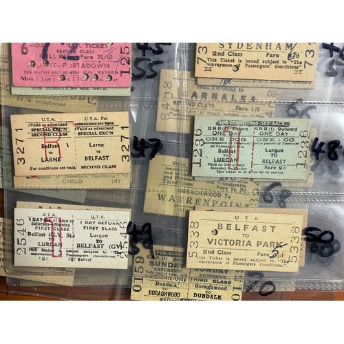 120 - A collection of early 20th century Northern Irish railway train tickets. 109 in total.