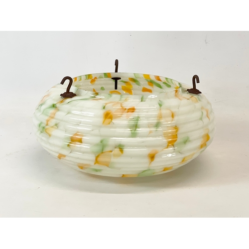 24 - A 1930’s Art Deco glass shade. 27x13cm