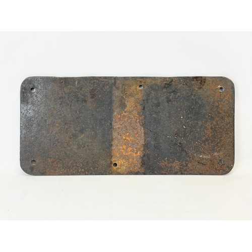 36 - A large rare early 20th century Great Western Railways cast iron Cabside Numberplate. 53x24.5cm