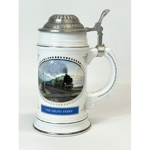 397 - 3 Strictly Limited Edition Davenport pottery beer steins. The Silver Jubilee, King George V, The Nig... 