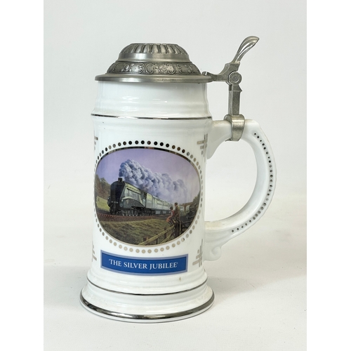 397 - 3 Strictly Limited Edition Davenport pottery beer steins. The Silver Jubilee, King George V, The Nig... 