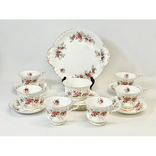 399 - A 16 piece Royal Albert Lavender Rose tea set.