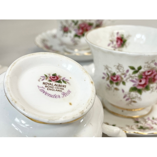 399 - A 16 piece Royal Albert Lavender Rose tea set.