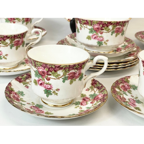 400 - A 19 piece Royal Stafford Olde English Garden tea set.