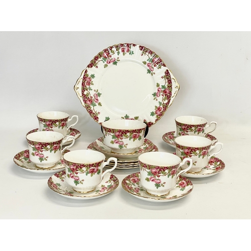 400 - A 19 piece Royal Stafford Olde English Garden tea set.