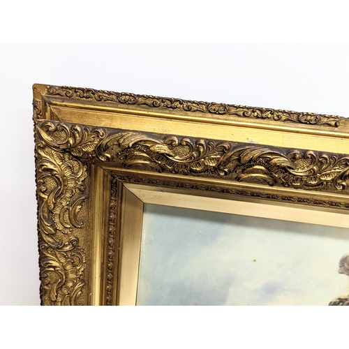 45 - A large 19th century watercolour painting by Seymour Wilson in an excellent Victorian gilt frame. 62... 