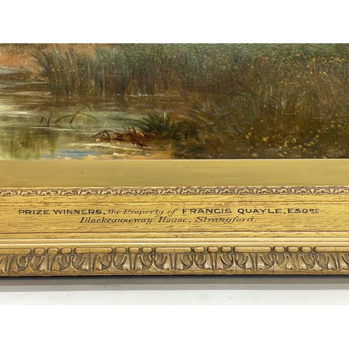 60 - A large late 19th century oileograph, by John Wallace (1841-1905). Painting measures 61x46cm. Frame ... 