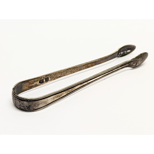 550 - Large silver sugar tongs, 41g