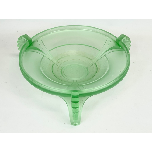 62 - A large Art Deco frosted glass centre piece bowl. 1930’s. 33x9cm