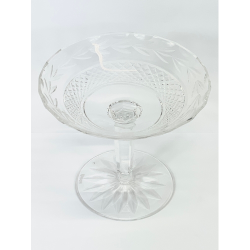 412 - A Waterford Crystal ‘Glandore’ pattern comport dish. 15.5x13cm